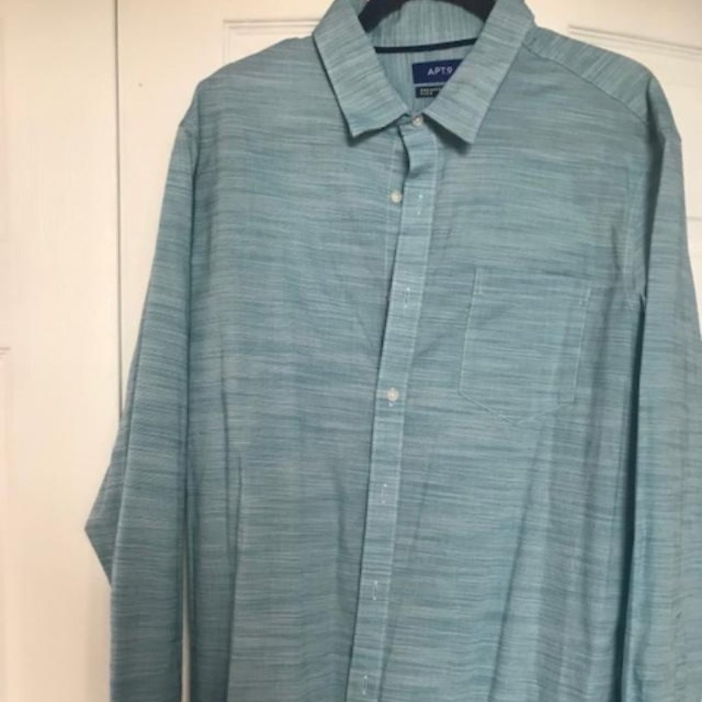 Apt. 9 Mens button down dress shirt seafoam XL